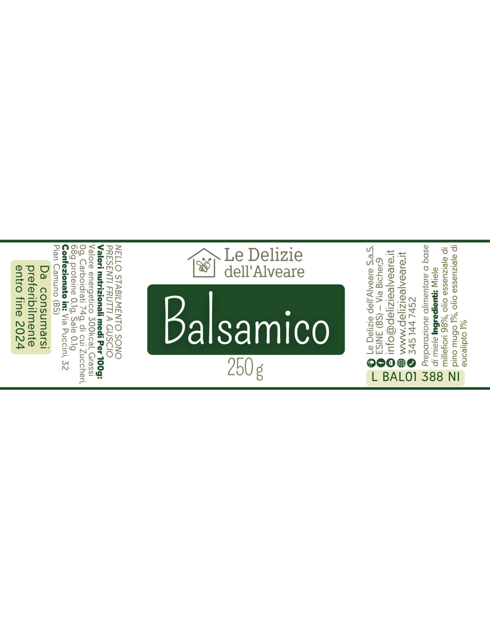 Miele Balsamico etichetta